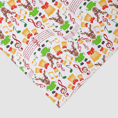 Feestelijk groen en goud Kasky Kerstrendier Tissuepapier (Detail)