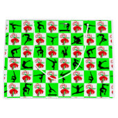 FEESTELIJK GROEN GYMNASTIEK KERSTONTWERP GROOT CADEAUZAKJE (Voorkant)