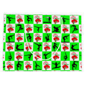 FEESTELIJK GROEN GYMNASTIEK KERSTONTWERP GROOT CADEAUZAKJE (Achterkant)