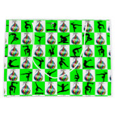 FEESTELIJK GROEN GYMNASTIEK KERSTONTWERP LARGE CADEAUTASJE (Voorkant)