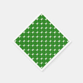 Feestelijk groen kerstboompatroon servet (Hoek)