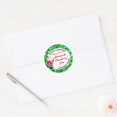 Feestelijk groen kerstfood label (Envelop)