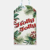 Feestelijk groen kerstscript cadeaulabel (Voorkant)