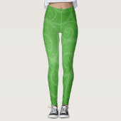 feestelijk groen met wervelingen en cirkels leggings (Voorkant)