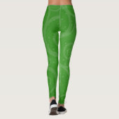 feestelijk groen met wervelingen en cirkels leggings (Achterkant)