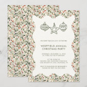 Feestelijk groen Wavy Lijst kerstfeest Kaart (Voorkant / Achterkant)