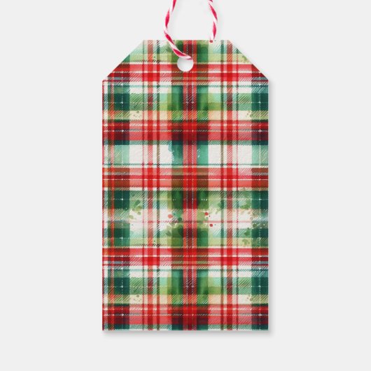 Feestelijk groenblijvend hart cadeaulabel (Achterkant)