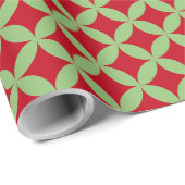 Feestelijk groene & rode kerstcadeauverpakking cadeaupapier (Rol Hoek)