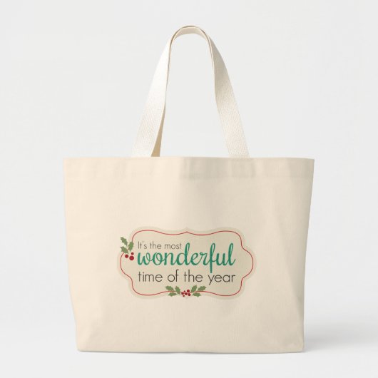 Feestelijk Grote Tote Bag (Voorkant)
