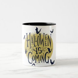 Feestelijk Halloween Collectie - Halloween komt er Tweekleurige Koffiemok