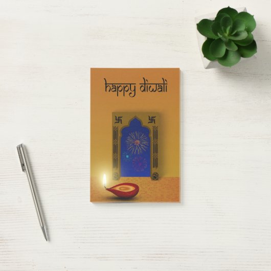 Feestelijk Happy Diwali Vuurwerk - Post-it® notes (Kantoor)