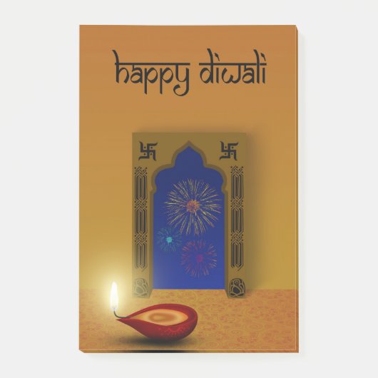 Feestelijk Happy Diwali Vuurwerk - Post-it® notes (Voorkant)