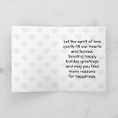 Feestelijk hartpatroon vrolijke feestdagen kaart (Binnen)