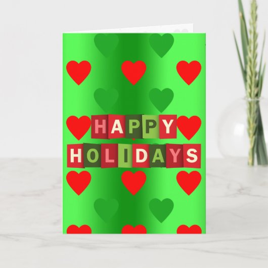 Feestelijk Hartpatroon Zalig Kerst Kaart (Voorkant)