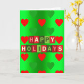 Feestelijk Hartpatroon Zalig Kerst Kaart (Gele Bloem)