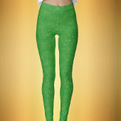 Feestelijk Helder Groen Bedekt met Tiny Gold Fleck Leggings