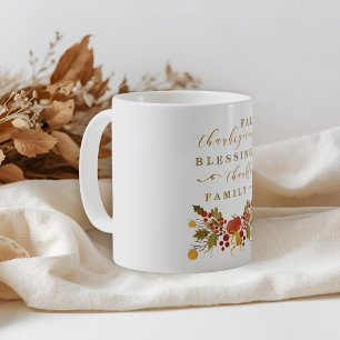 Feestelijk herfst waterverf loof koffiemok