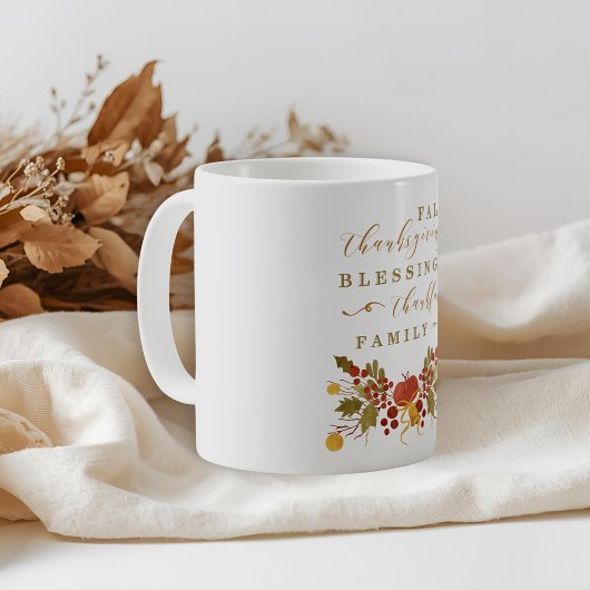 Feestelijk herfst waterverf loof koffiemok