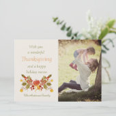 Feestelijk herfstboeket Thanksgiving Familiefoto Feestdagenkaart (Staand voorkant)