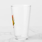 Feestelijk herfstseizoen pompenoogst drinken glas (Links)