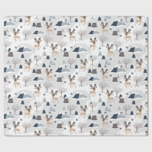 Feestelijk hert vakantie inpakpapier (Vlak)
