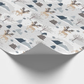 Feestelijk hert vakantie inpakpapier (Hoek)