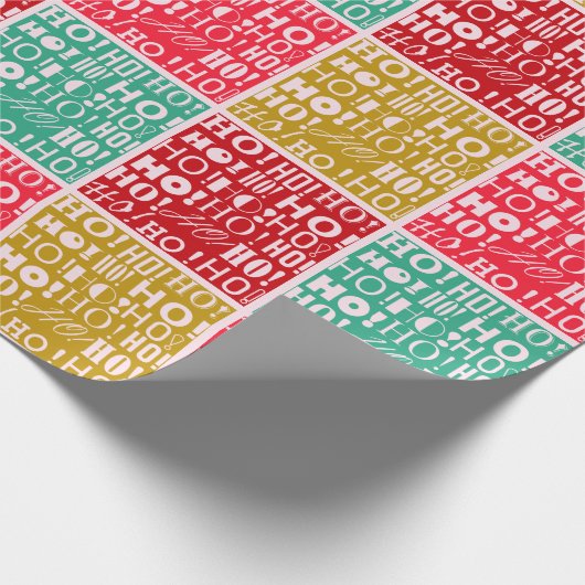 Feestelijk "HO! HO! HO! kerstinpakpapier Cadeaupapier (Hoek)