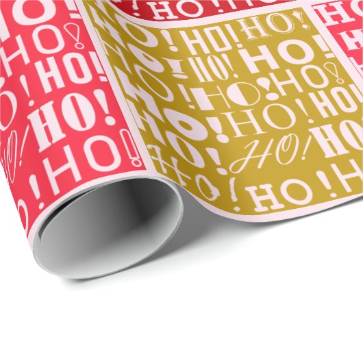 Feestelijk "HO! HO! HO! kerstinpakpapier Cadeaupapier (Rol Hoek)