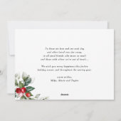 Feestelijk hulstpatroon vrolijk kerstfeest foto feestdagenkaart (Achterkant)