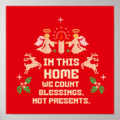 Feestelijk "In dit huis tellen we zegeningen" Poster (Voorkant)
