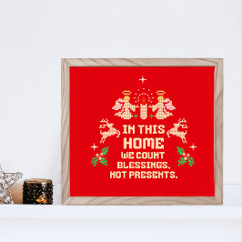 Feestelijk "In dit huis tellen we zegeningen" Poster