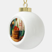 Feestelijk ingerichte kamer, traditionele kerst - keramische bal ornament (Rechts)