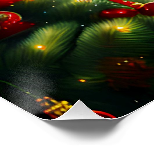 Feestelijk ingerichte kamer, traditionele kerst perfect poster (Hoek)