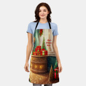 Feestelijk ingerichte kamer, traditionele kerst schort (Gedragen)