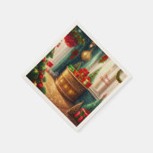 Feestelijk ingerichte kamer, traditionele kerst servet (Hoek)