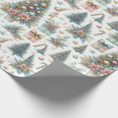 Feestelijk inpakpapier met ornamenten (Hoek)