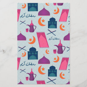 Feestelijk islamitisch ramadanontwerp briefpapier