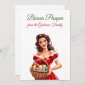 Feestelijk Italiaans | Fijne Pasen | Buona Pasqua  Feestdagenkaart (Voorkant / Achterkant)