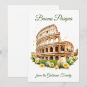 Feestelijk Italiaans | Fijne Pasen | Buona Pasqua  Feestdagenkaart (Voorkant / Achterkant)
