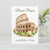 Feestelijk Italiaans | Fijne Pasen | Buona Pasqua  Feestdagenkaart (Staand voorkant)