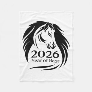 Feestelijk Jaar Van Het Vuurpaard 2026 Chinees Nie Fleece Deken