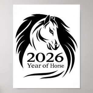 Feestelijk Jaar Van Het Vuurpaard 2026 Chinees Nie Poster