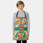 Feestelijk Joy Rainbow Aangepast patroon Schort (Gedragen)