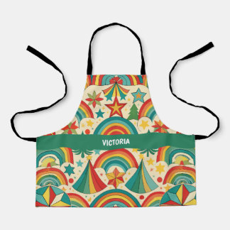 Feestelijk Joy Rainbow Aangepast patroon Schort