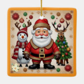 "Feestelijk juichen" Keramisch Ornament (Achterkant)