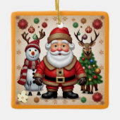 "Feestelijk juichen" Keramisch Ornament (Voorkant)