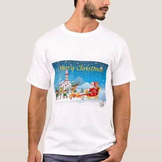 Feestelijk juichen Kerst T-shirt (Voorkant)