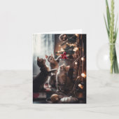 Feestelijk Kat Notitiekaartje (Voorkant)