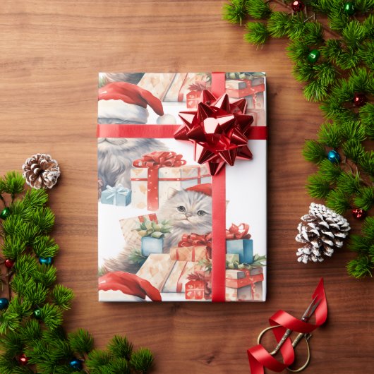 Feestelijk kattenkerstinpakpapier cadeaupapier (Feestdagen Geschenken)