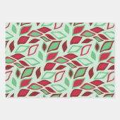 Feestelijk Kerst Abstract Bladpatroon Inpakpapier Vel (Voorkant 2)